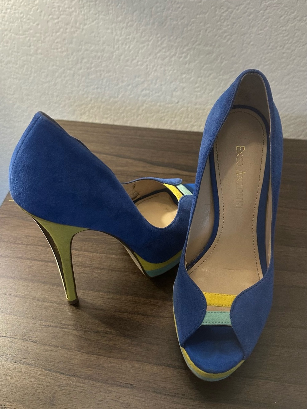 Enzo Angiolini Blue suede stilettos